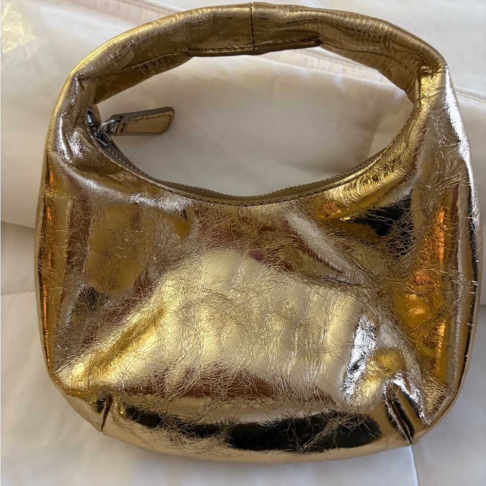 Madewell metallic gold handbag
